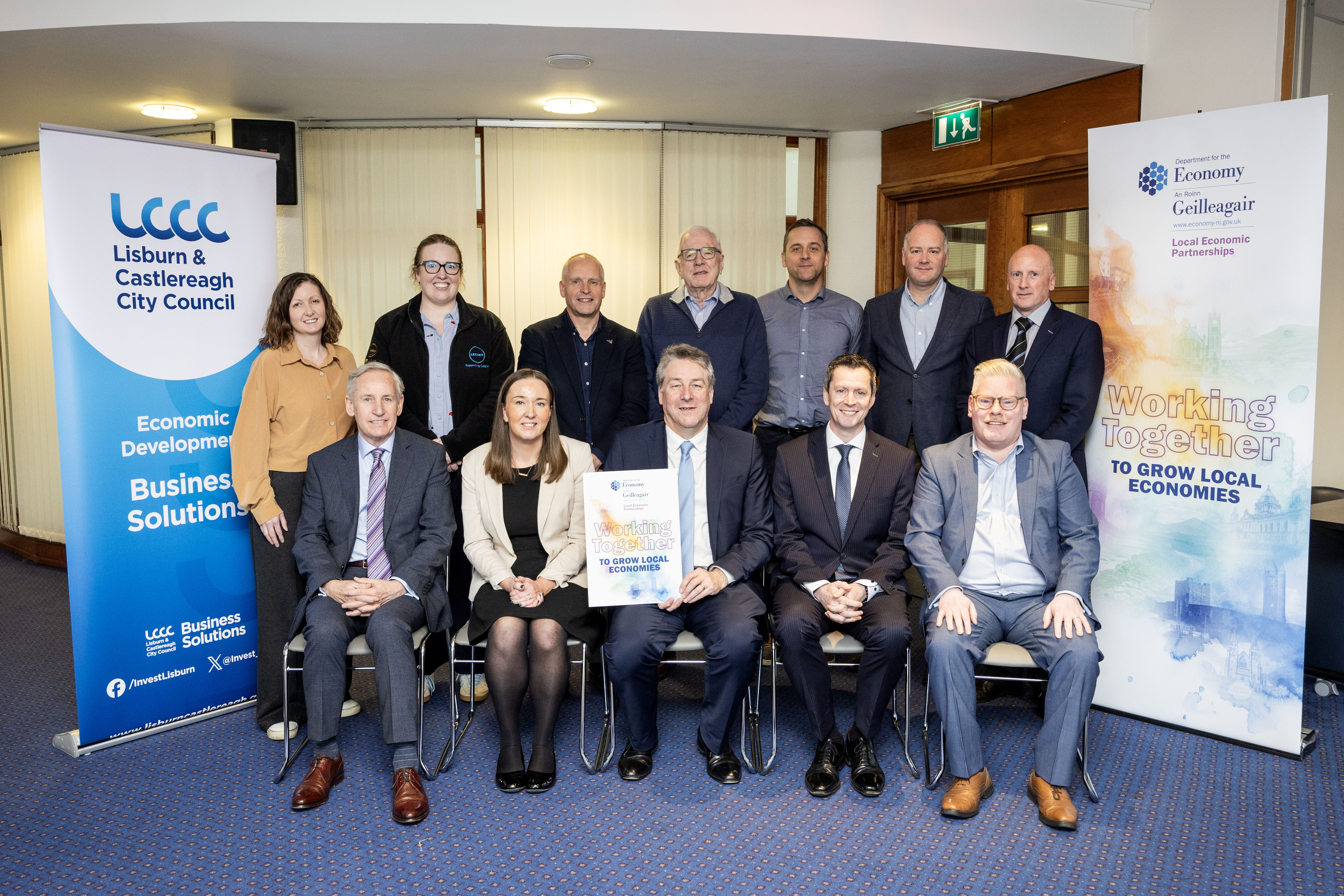 LEP members and Permanent Secretary Ian Snowden pictured at the launch of the LCCC LEP Action Plan