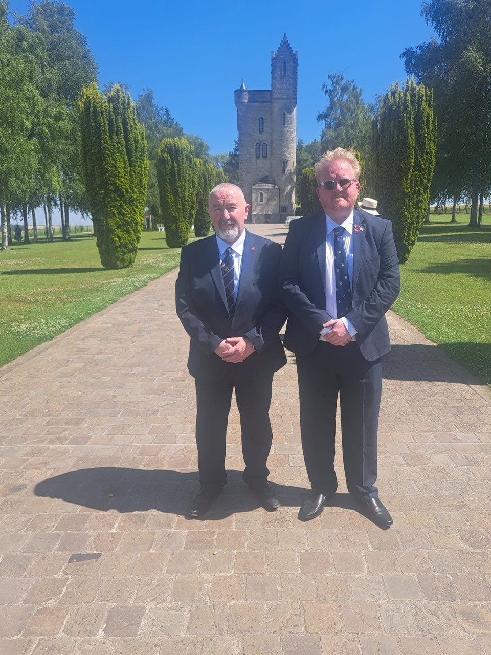 Our delegation at the Service of Remembrance at The Ulster Memorial Tower